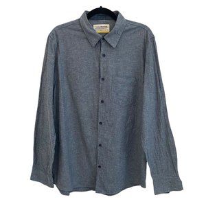 Hedley & Bennett Mens XL Dress Shirt Chambray Blue Long Sleeve Button Front